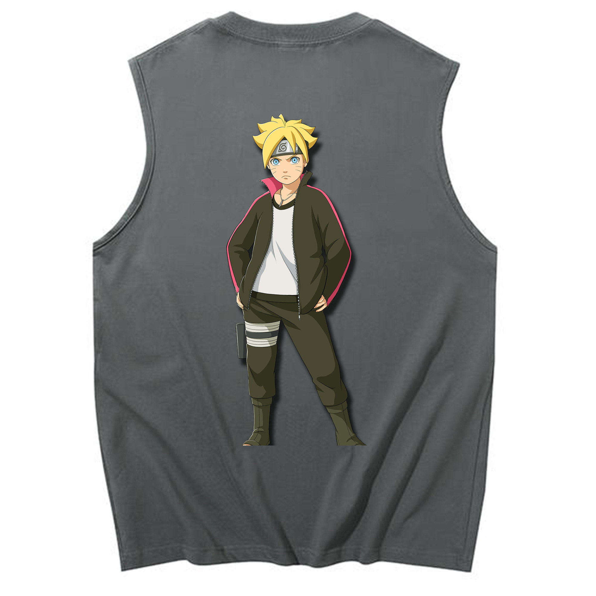 （画像用） NARUTO -ナルト- うずまき ボルト Uzumaki Boruto コットン100％タンクトップ（背面プリント）
